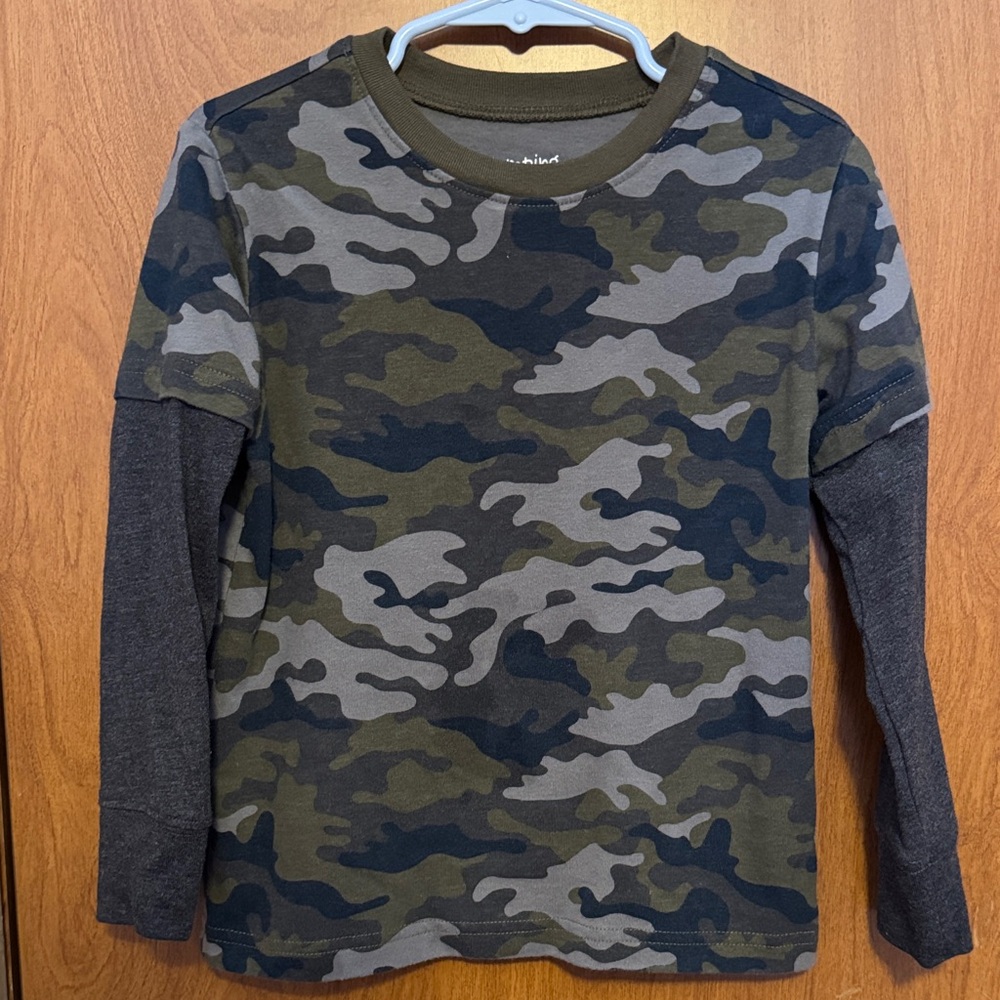 10/$10 Jumping Beans Green Camo Long Sleeve Tee